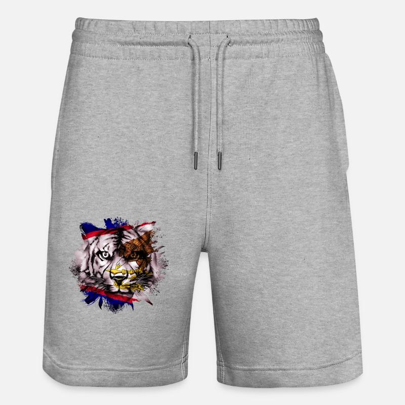 Samoa américaines - Short de jogging bio TRAINER Stanley/Stella unisexe - gris chiné