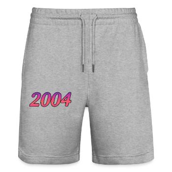 2004 - Stanley/Stella Unisex Bio Joggingshorts Trainer  - Grau meliert - Vorne - Nik (191cm) & Marisol (170cm)