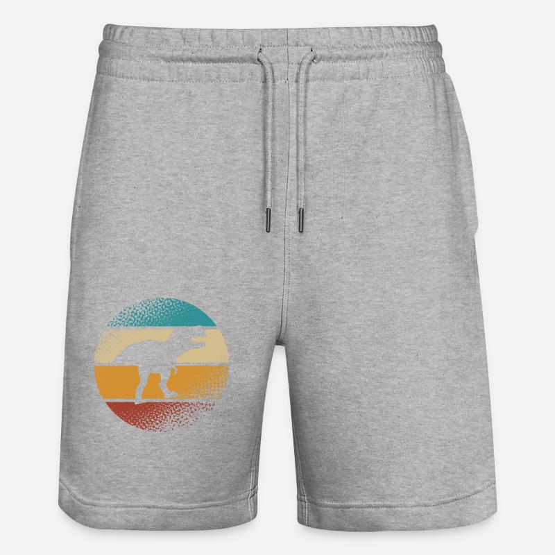 T Rex - Short de jogging bio TRAINER Stanley/Stella unisexe - gris chiné