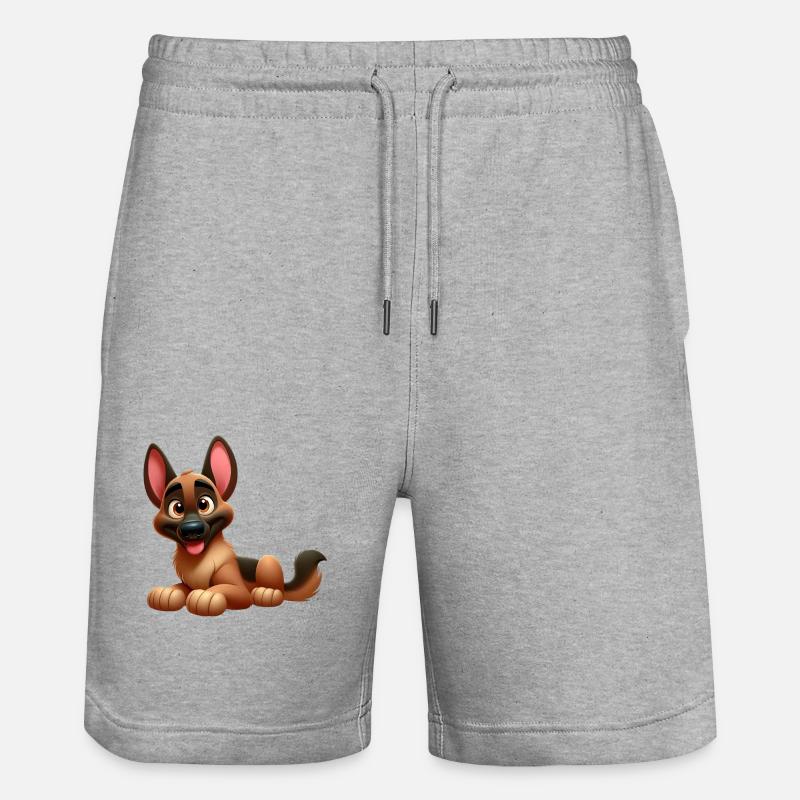 Malinois 9 - Stanley/Stella Unisex Bio Joggingshorts Trainer - Grau meliert