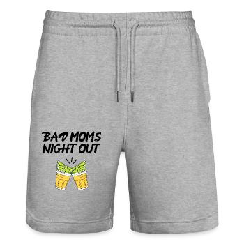 Soirée Bad Moms - Short de jogging bio TRAINER Stanley/Stella unisexe - gris chiné - Devant - Nik (191cm) & Marisol (170cm)
