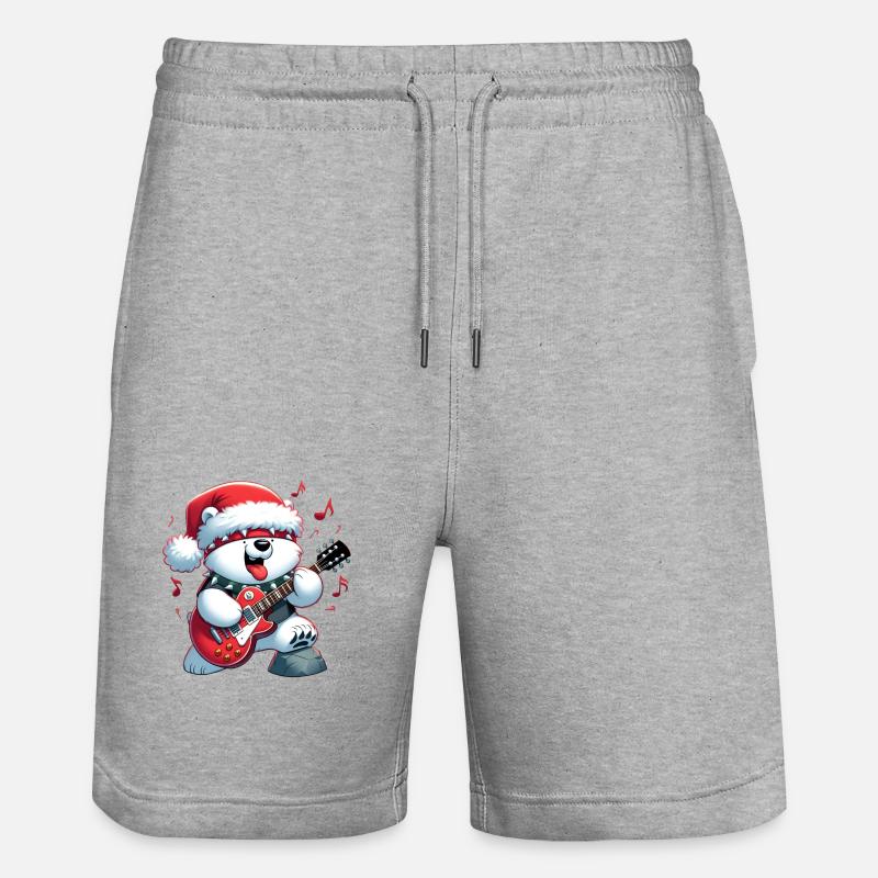 Eisbär 7 - Stanley/Stella Unisex Bio Joggingshorts Trainer  - Grau meliert