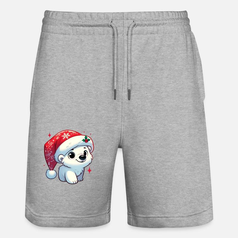 Eisbär 14 - Stanley/Stella Unisex Bio Joggingshorts Trainer  - Grau meliert