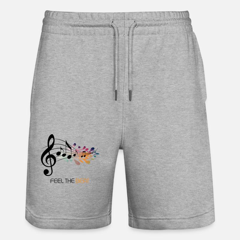 Feel the Beat – Clé abstraite - Short de jogging bio TRAINER Stanley/Stella unisexe - gris chiné