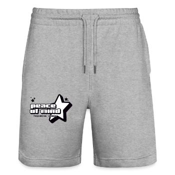 Peace of Mind - Stanley/Stella Unisex Bio Joggingshorts Trainer  - Grau meliert - Vorne - Nik (191cm) & Marisol (170cm)