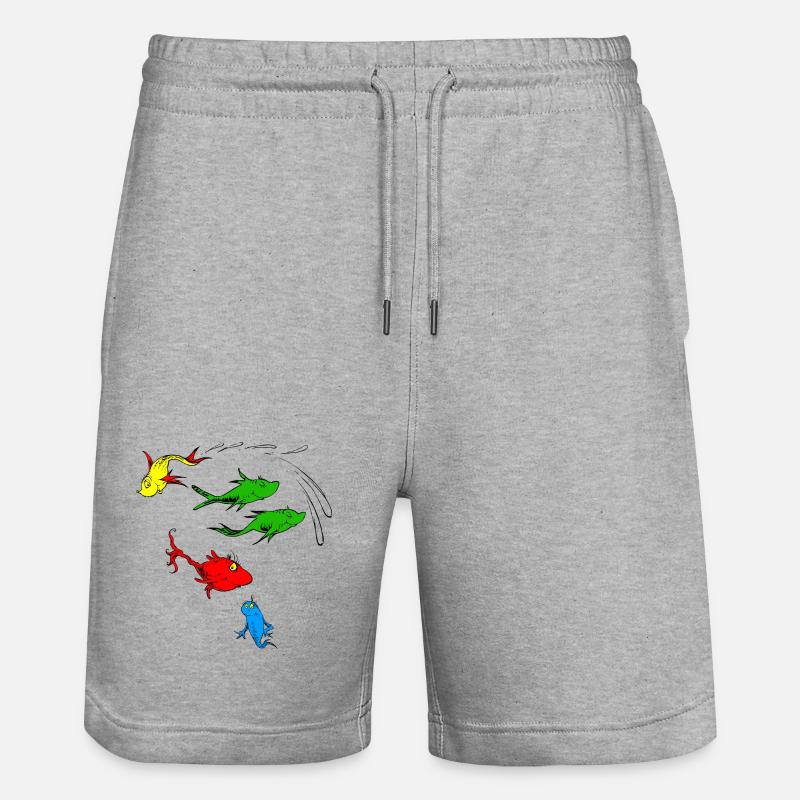 Graphique de poisson - Short de jogging bio TRAINER Stanley/Stella unisexe - gris chiné