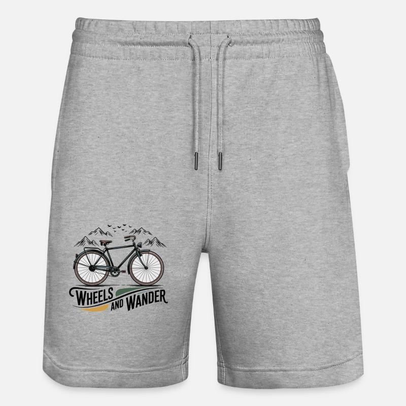 Wheels & Wander – Aventure en montagne - Short de jogging bio TRAINER Stanley/Stella unisexe - gris chiné