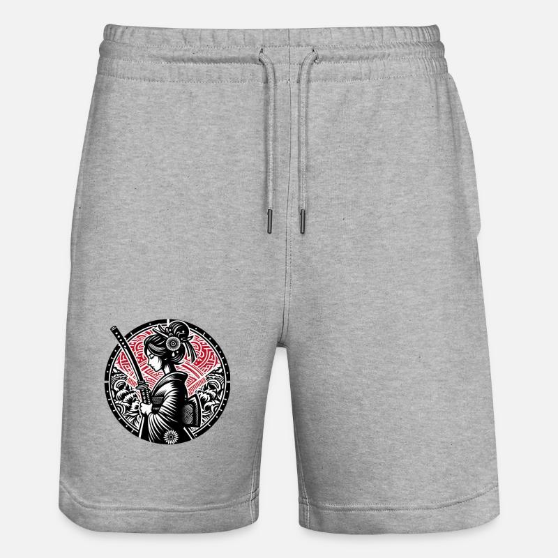 Samouraï Girl - Short de jogging bio TRAINER Stanley/Stella unisexe - gris chiné