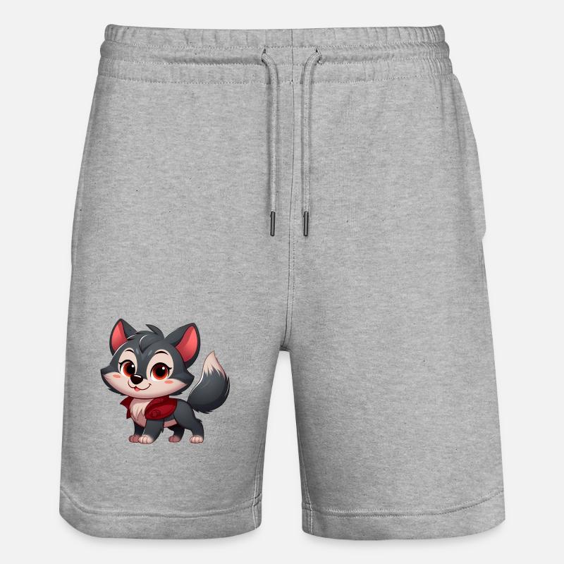 wolf 9 - Short de jogging bio TRAINER Stanley/Stella unisexe - gris chiné
