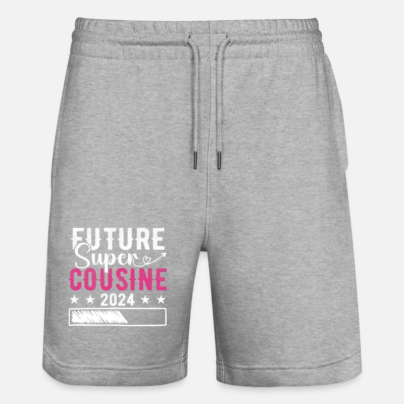 Future Super Cousine 2024 - Short de jogging bio TRAINER Stanley/Stella unisexe - gris chiné