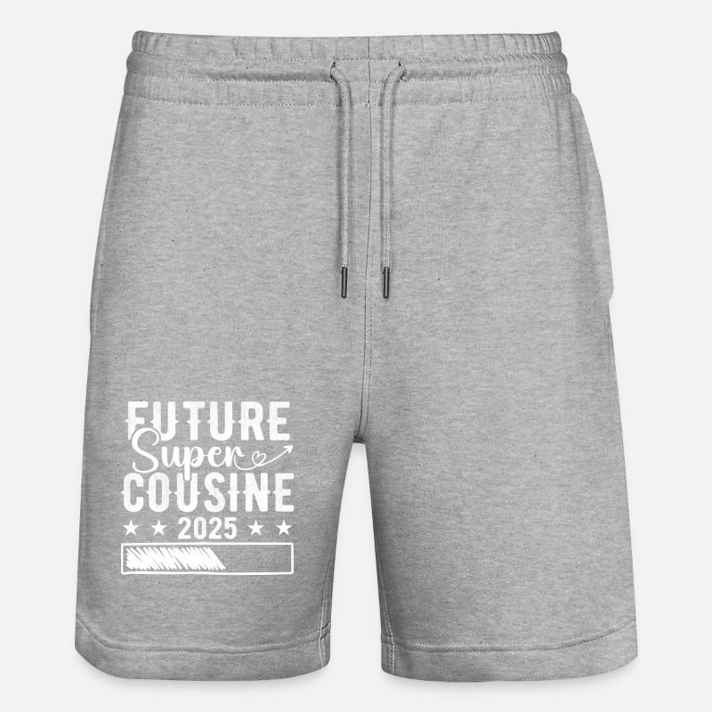 Future Super Cousine 2025 - Short de jogging bio TRAINER Stanley/Stella unisexe - gris chiné