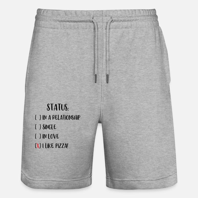 Pizza-Status - Stanley/Stella Unisex Bio Joggingshorts Trainer  - Grau meliert