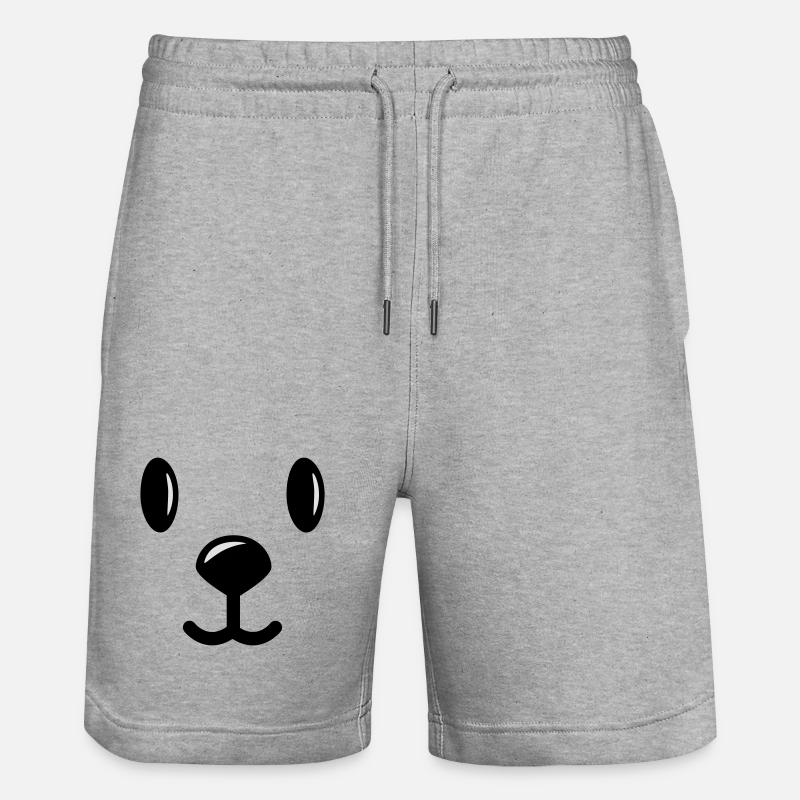 teddy bär bärchen smiley face - Short de jogging bio TRAINER Stanley/Stella unisexe - gris chiné