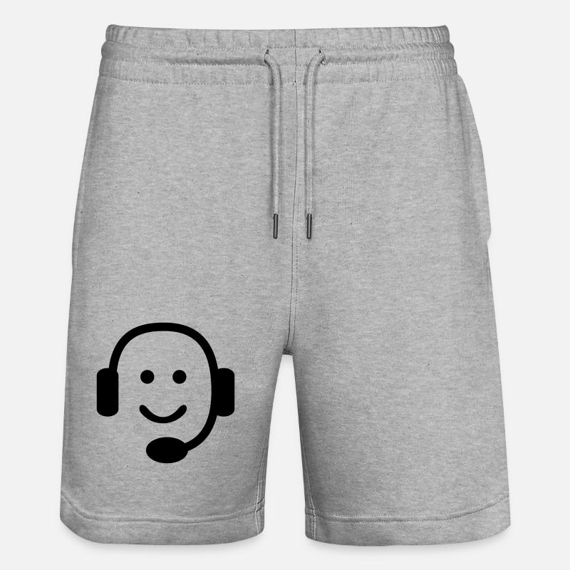 Nerd - Stanley/Stella Unisex Bio Joggingshorts Trainer  - Grau meliert