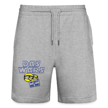 Junggesellenabschied , das wars die macht .(25) - Stanley/Stella Unisex Bio Joggingshorts Trainer  - Grau meliert - Vorne - Nik (191cm) & Marisol (170cm)