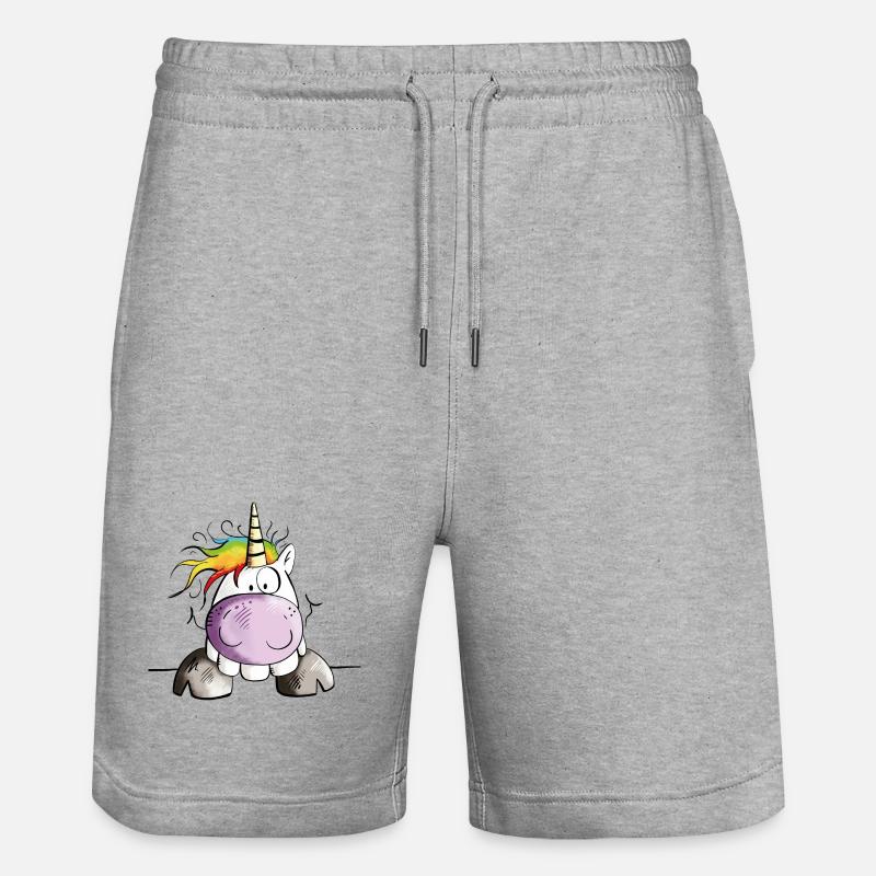 Petit Licorne - Short de jogging bio TRAINER Stanley/Stella unisexe - gris chiné