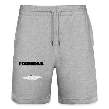 Formidab' - Short de jogging bio TRAINER Stanley/Stella unisexe - gris chiné - Devant - Nik (191cm) & Marisol (170cm)