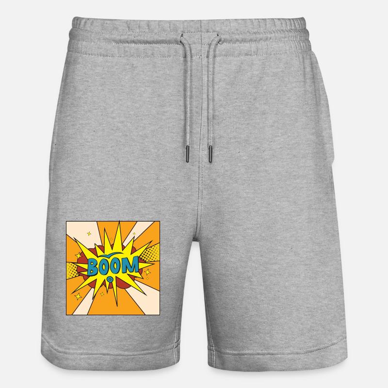 Boom Comic Explosion Style - Short de jogging bio TRAINER Stanley/Stella unisexe - gris chiné