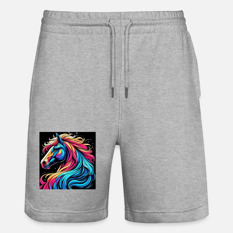 Cheval - Short de jogging bio TRAINER Stanley/Stella unisexe - gris chiné