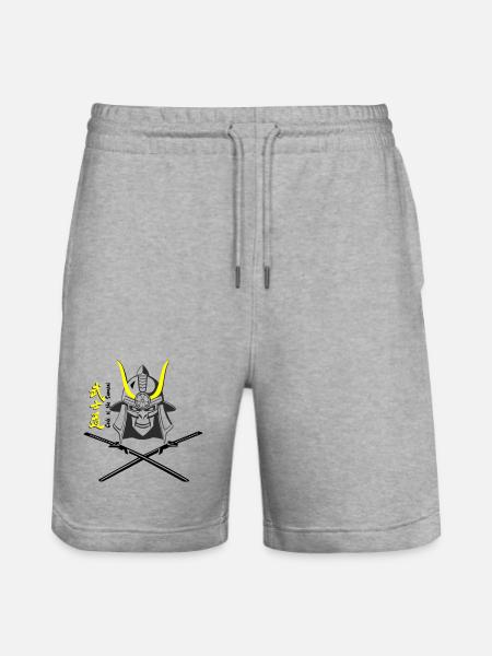 Samuraihelm Kabuto 5 - Stanley/Stella Unisex Bio Joggingshorts Trainer - Grau meliert