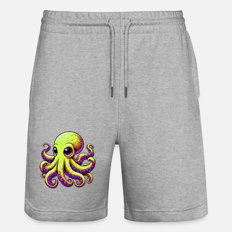 Pieuvre - Short de jogging bio TRAINER Stanley/Stella unisexe - gris chiné