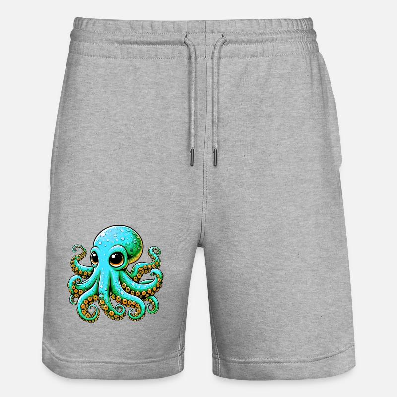 Pieuvre - Short de jogging bio TRAINER Stanley/Stella unisexe - gris chiné
