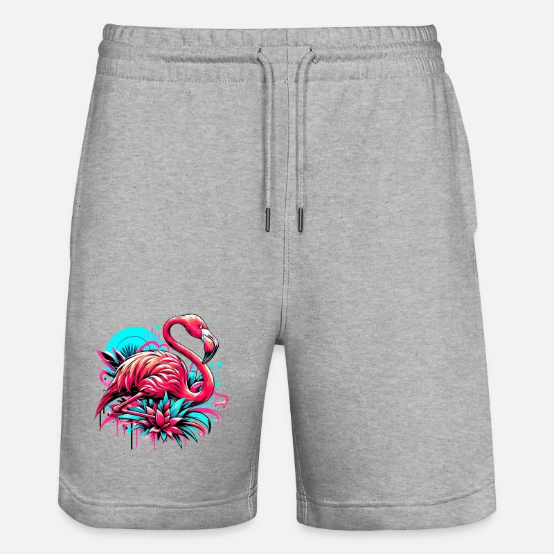 Flamant - Short de jogging bio TRAINER Stanley/Stella unisexe - gris chiné