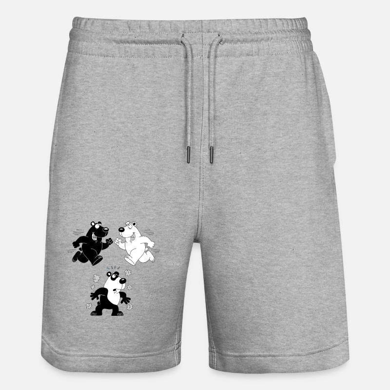 La naissance du panda - Short de jogging bio TRAINER Stanley/Stella unisexe - gris chiné