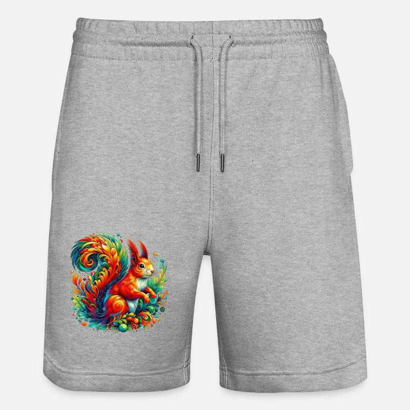 Écureuil - Short de jogging bio TRAINER Stanley/Stella unisexe - gris chiné