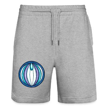 The Empress Ring - Stanley/Stella Unisex Bio Joggingshorts Trainer  - Grau meliert - Vorne - Nik (191cm) & Marisol (170cm)