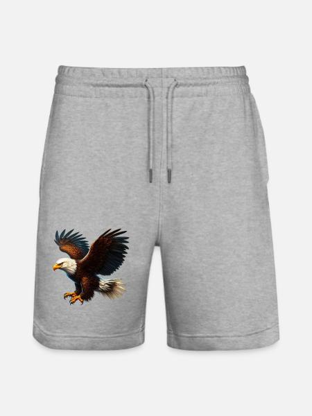 Eagle - Stanley/Stella Trainer Unisex Organic Jogging Shorts - heather grey