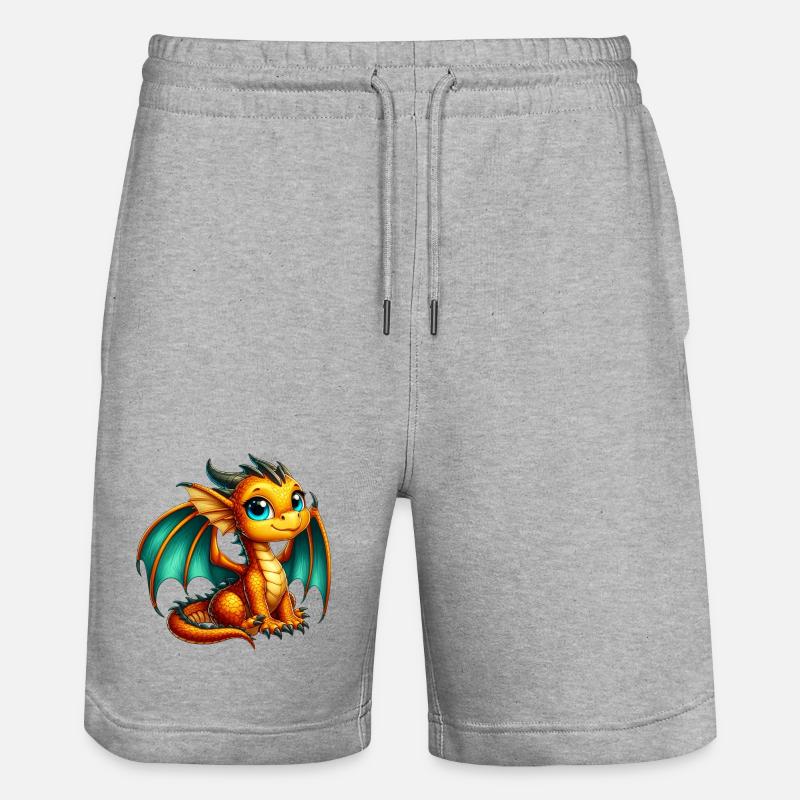 Dragon - Short de jogging bio TRAINER Stanley/Stella unisexe - gris chiné