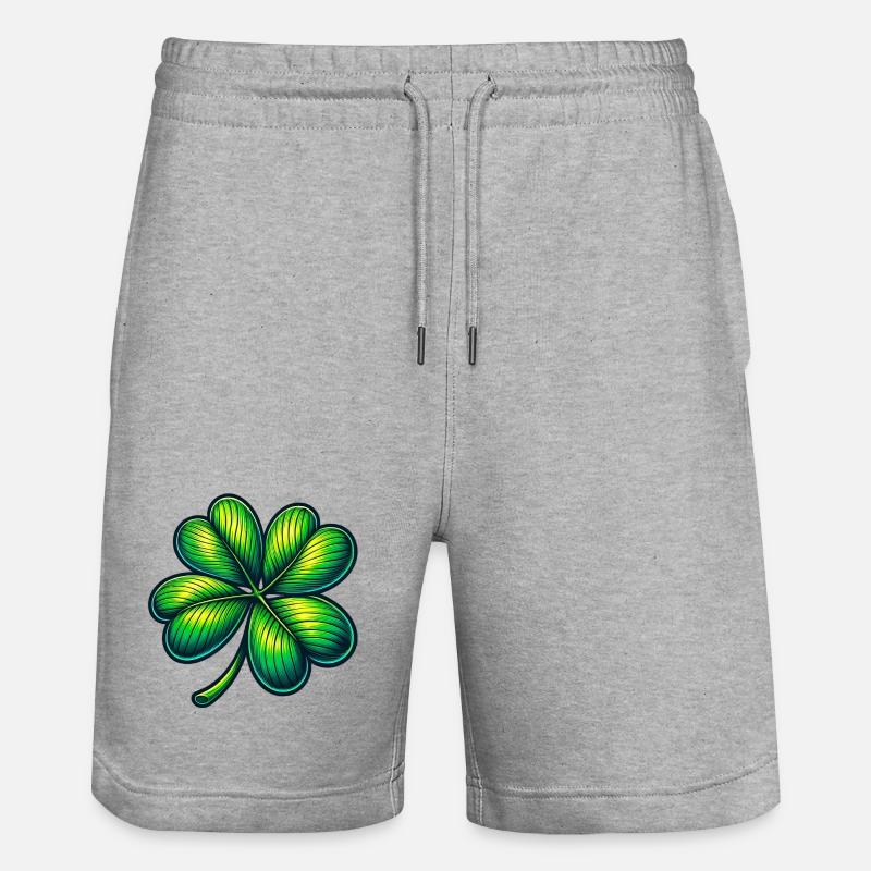 Trèfle à quatre feuilles - Short de jogging bio TRAINER Stanley/Stella unisexe - gris chiné