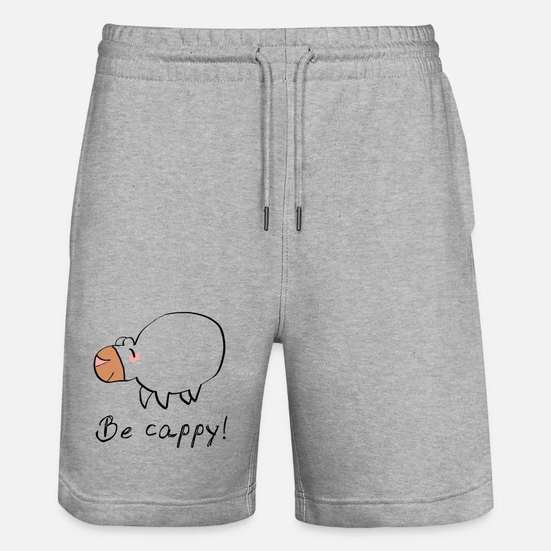 Don't worry - be cappy - Stanley/Stella Unisex Bio Joggingshorts Trainer  - Grau meliert