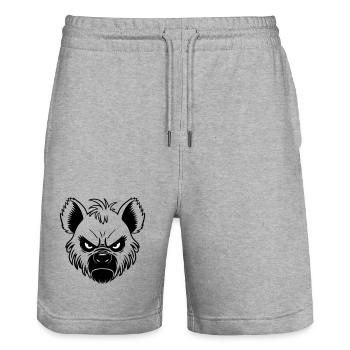 Hyène - Short de jogging bio TRAINER Stanley/Stella unisexe - gris chiné - Devant - Nik (191cm) & Marisol (170cm)