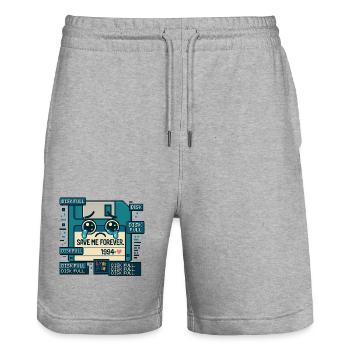 Floppy Cry 1994 Save Me Forever - Stanley/Stella Trainer Unisex Organic Jogging Shorts - heather grey - Front - Nik (191cm) & Marisol (170cm)