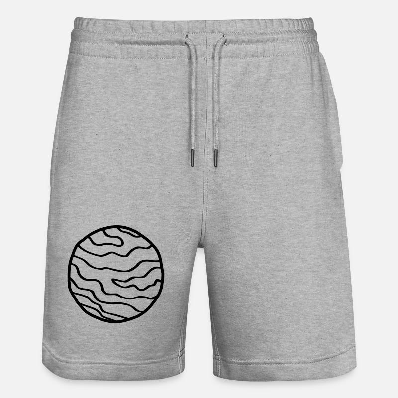 Planète Simple Space Doodle - Short de jogging bio TRAINER Stanley/Stella unisexe - gris chiné