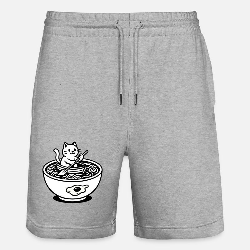 Mignon Noudle Soup Chat - Short de jogging bio TRAINER Stanley/Stella unisexe - gris chiné