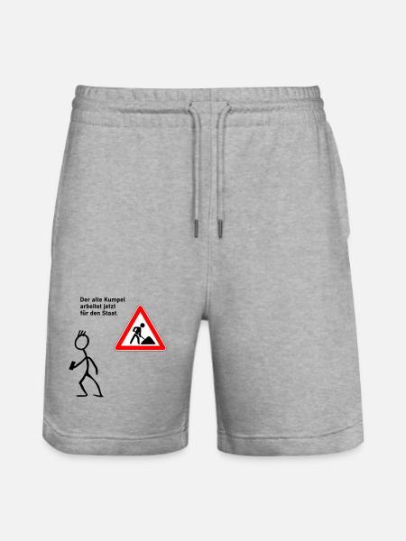 Arbeit beim Staat - Stanley/Stella Unisex Bio Joggingshorts Trainer  - Grau meliert