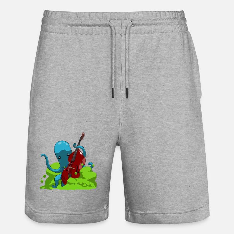 Octopus joue de la basse - Short de jogging bio TRAINER Stanley/Stella unisexe - gris chiné