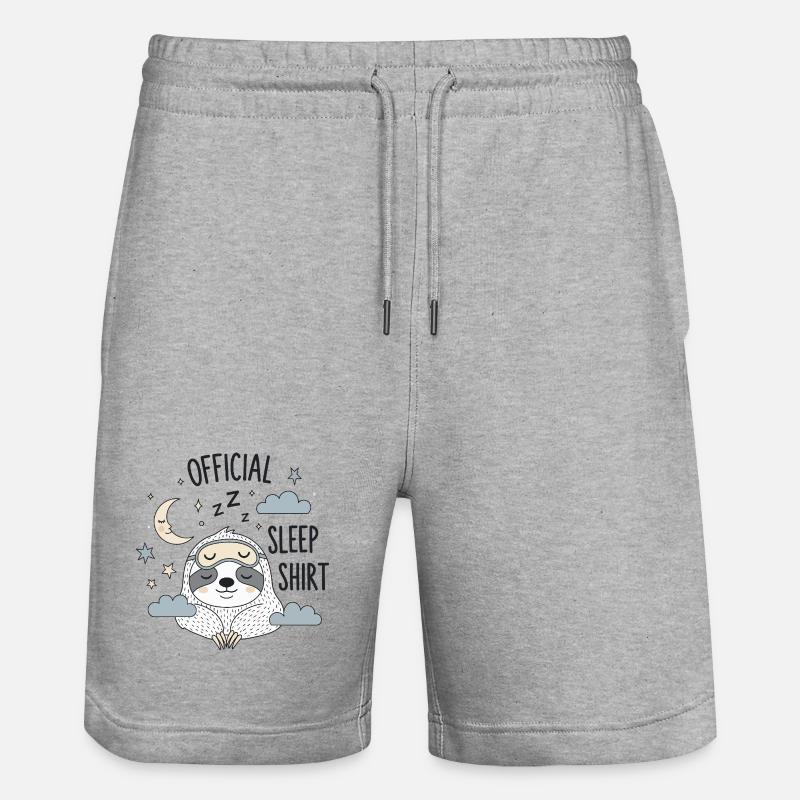 Chemise de nuit officielle Sloth - Short de jogging bio TRAINER Stanley/Stella unisexe - gris chiné