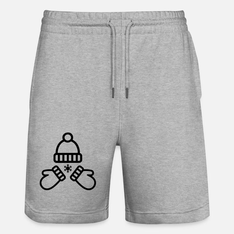 Gants à tuques d’hiver - Short de jogging bio TRAINER Stanley/Stella unisexe - gris chiné