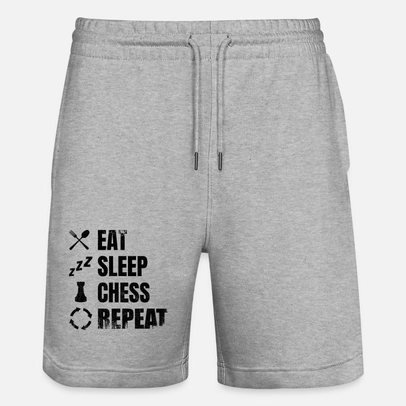 Manger, dormir, répéter les échecs - Short de jogging bio TRAINER Stanley/Stella unisexe - gris chiné