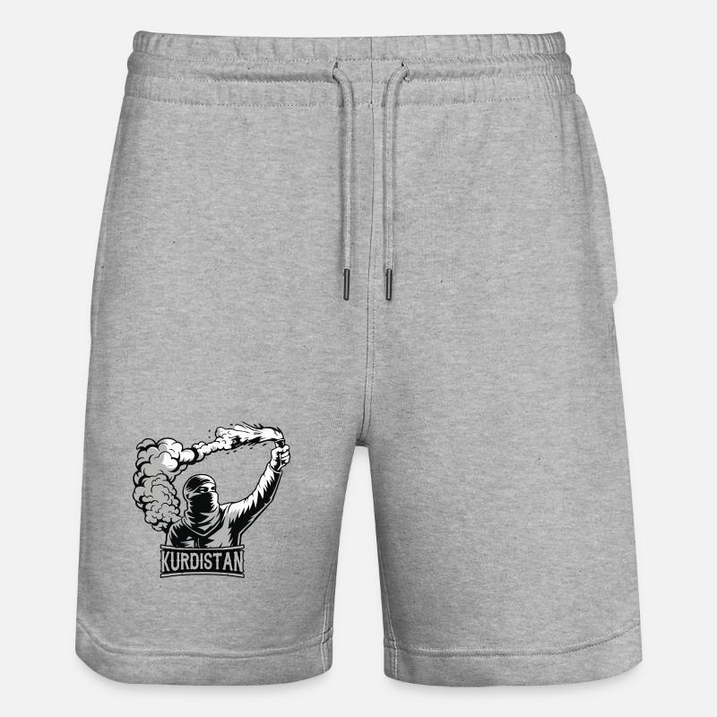 Torche du Kurdistan - Short de jogging bio TRAINER Stanley/Stella unisexe - gris chiné