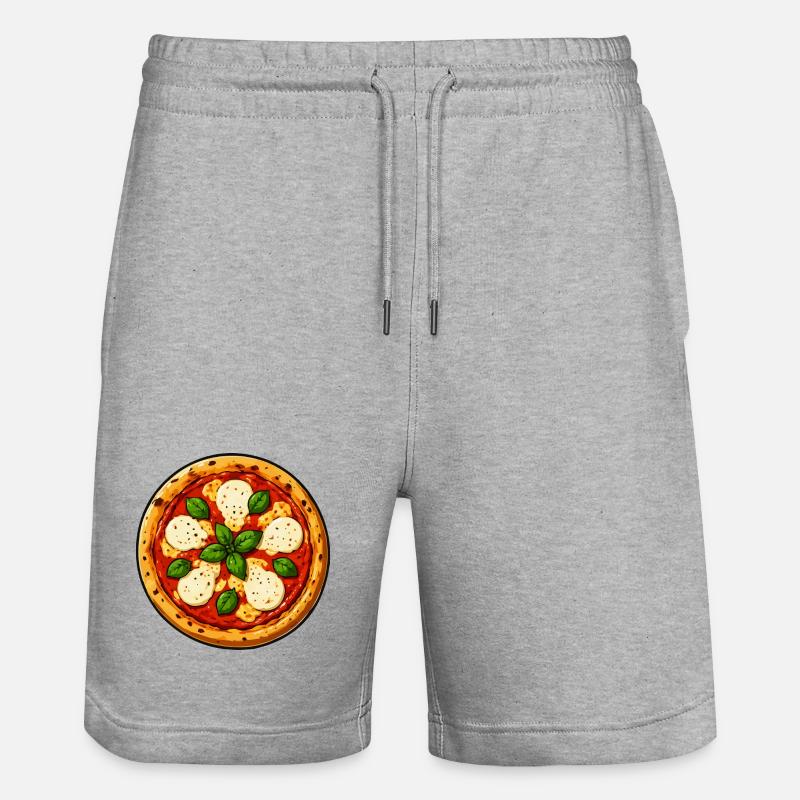 Bande dessinée Basil Pizza - Short de jogging bio TRAINER Stanley/Stella unisexe - gris chiné