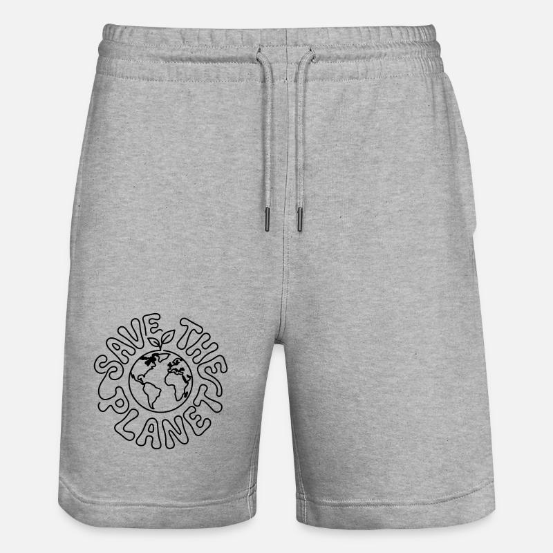Sauver la planète - Short de jogging bio TRAINER Stanley/Stella unisexe - gris chiné