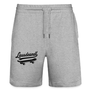 Lausdeandl - Stanley/Stella Trainer Unisex Organic Jogging Shorts - heather grey - Front - Nik (191cm) & Marisol (170cm)