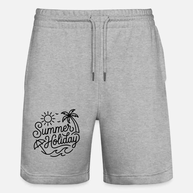 Summer holidays - Stanley/Stella Trainer Unisex Organic Jogging Shorts - heather grey