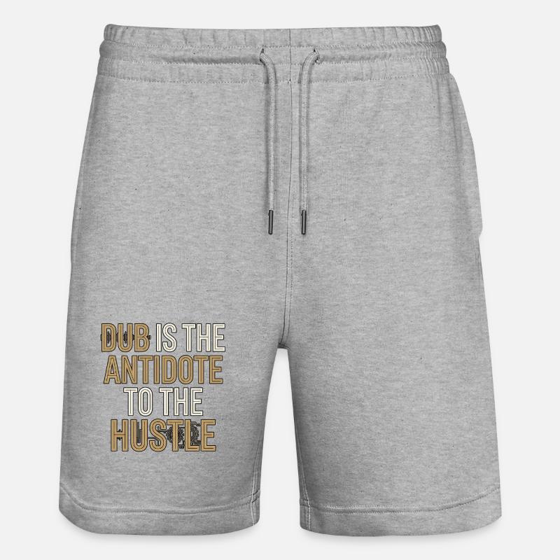 Dub Hustle - Stanley/Stella Unisex Bio Joggingshorts Trainer  - Grau meliert
