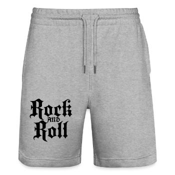 Tatouage gothique rock and roll - Short de jogging bio TRAINER Stanley/Stella unisexe - gris chiné - Devant - Nik (191cm) & Marisol (170cm)